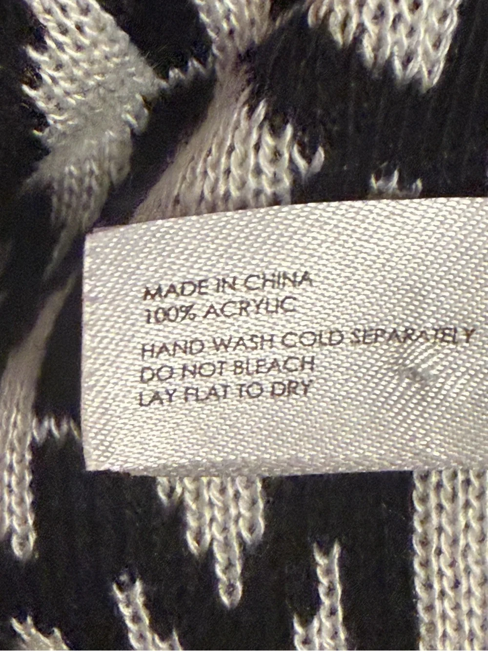 Michael Kors Black & White Logo Knit Scarf